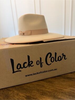 Lack of Color Blush Wide Brim Fedora with Ribbon